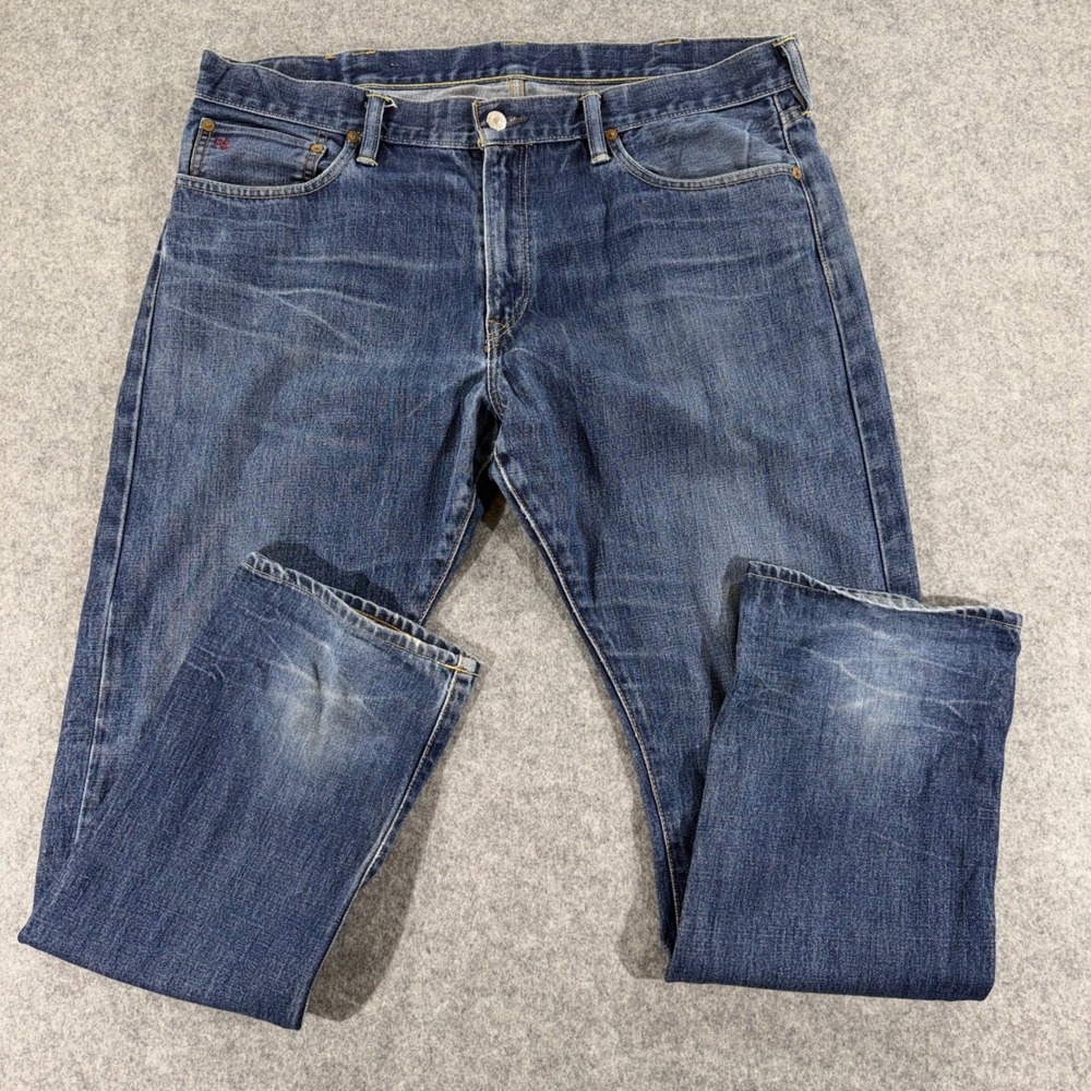 Polo Ralph Lauren Slim Straight Jeans Mens 38x30 Riverside Wash Blue